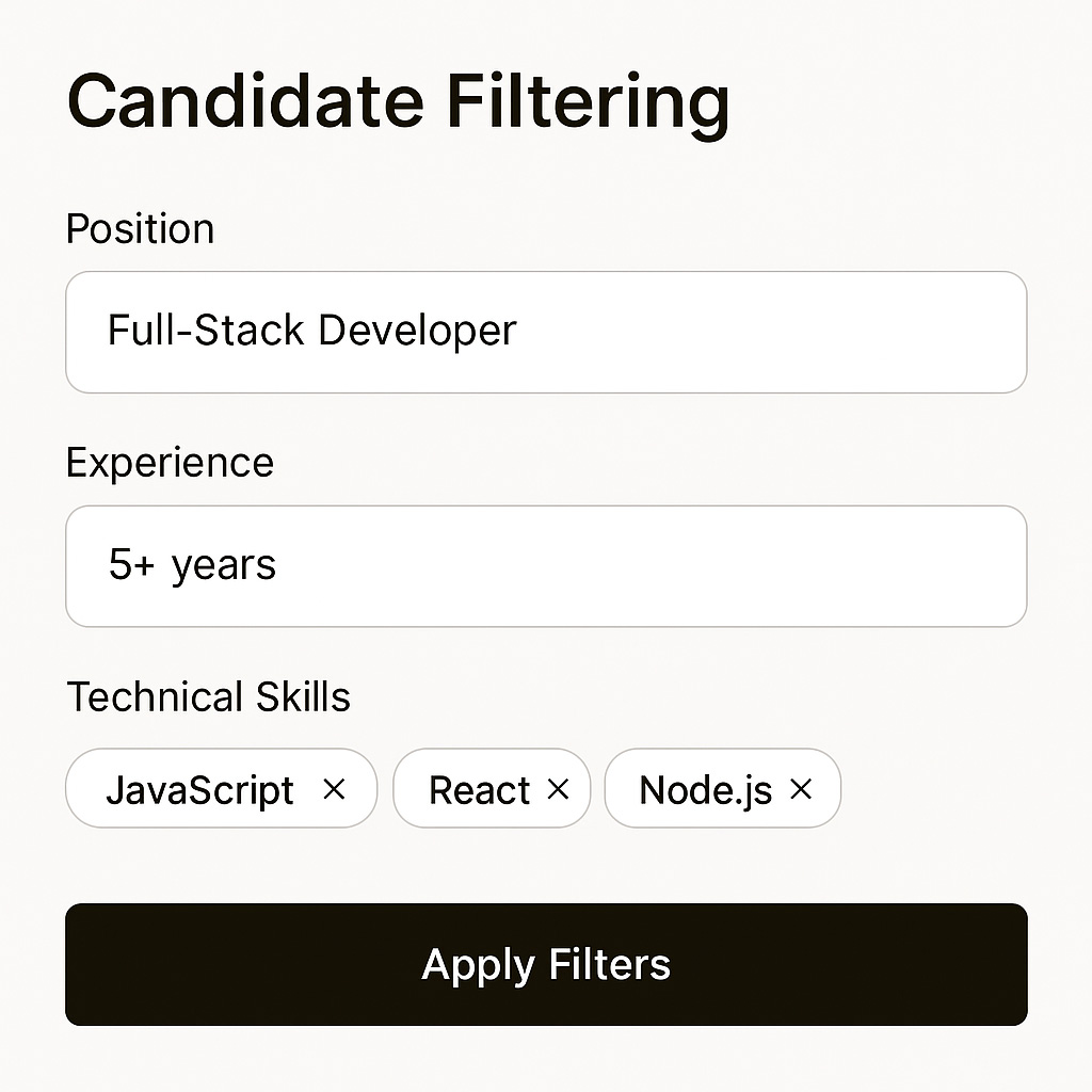 candidates filtering