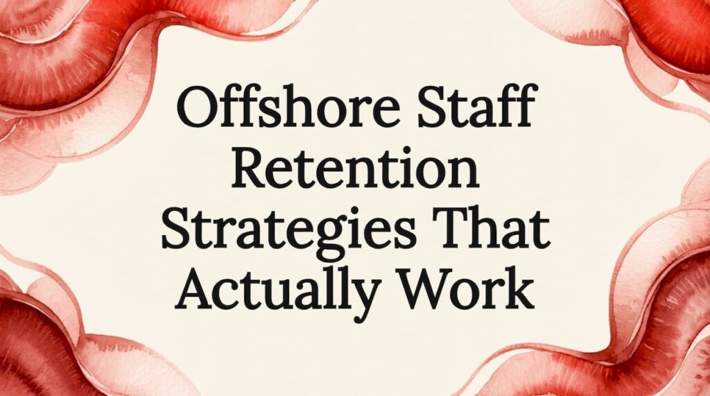 Offshore Staff Retention Strategies That Actually Work 1 Editorial watercolor title card frame