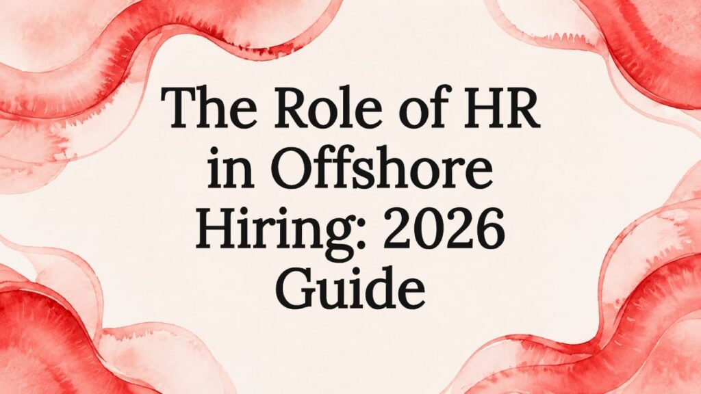 The Role of HR in Offshore Hiring: 2026 Guide 1 Decorative editorial watercolor frame for title card