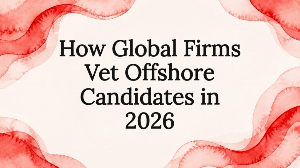 How Global Firms Vet Offshore Candidates in 2026 1 Decorative editorial frame for title card
