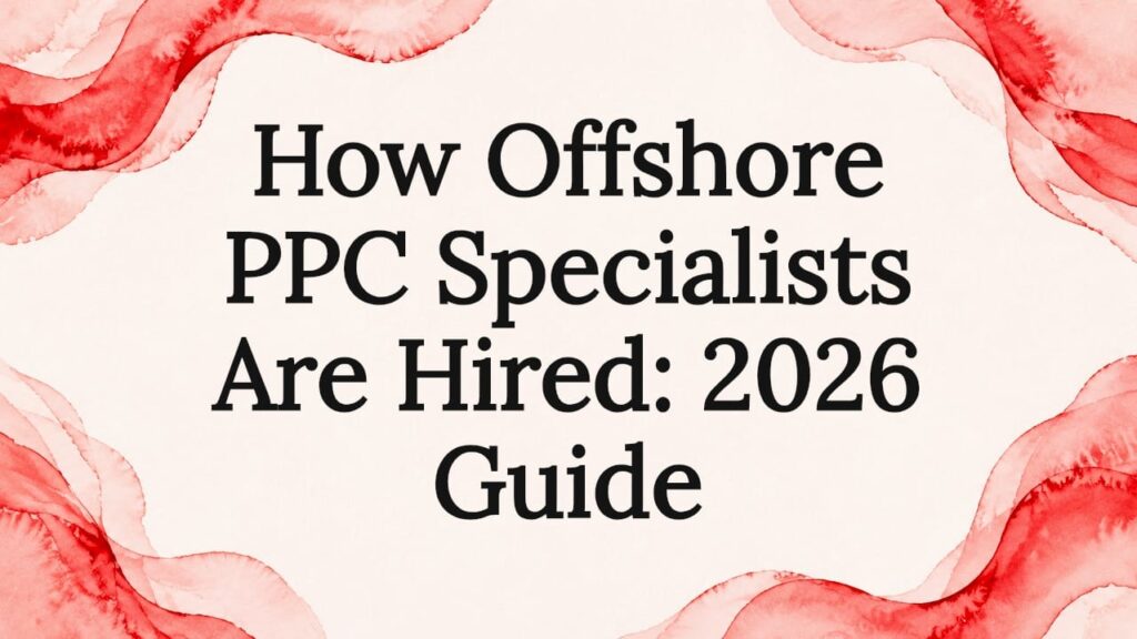 How Offshore PPC Specialists Are Hired: 2026 Guide 1 Decorative title card illustration framing article title
