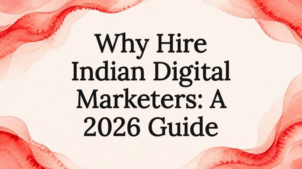 Why Hire Indian Digital Marketers: A 2026 Guide 1 Decorative editorial watercolor frame for article title
